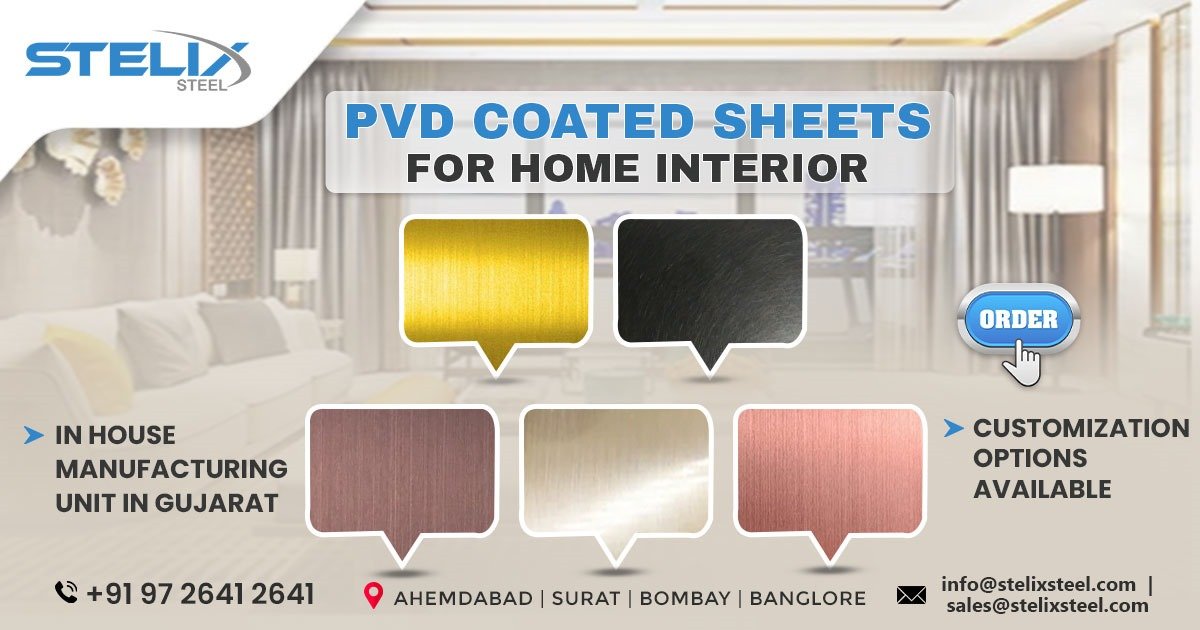 PVD Coated Sheets for Home Interior in Ahmedabad