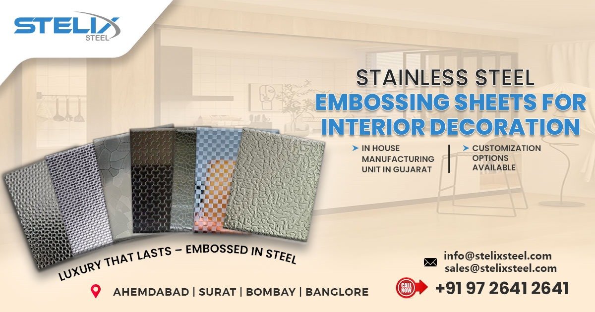 Stainless Steel Embossing Sheet for Interior Decoration in Bengaluru