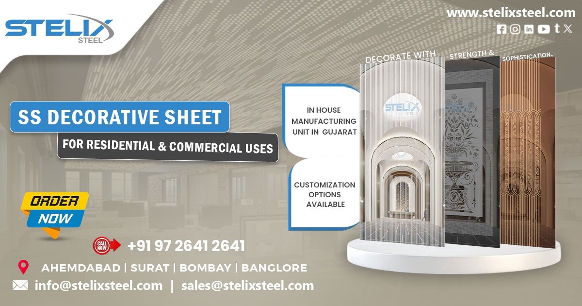 SS Decorative Sheet for Residential and Commercial Uses in Ahmedabad,