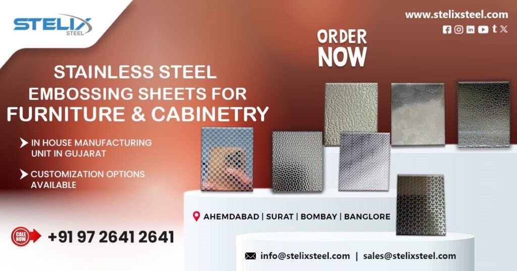 Stainless Steel Embossing Sheet for Furniture and Cabinetry