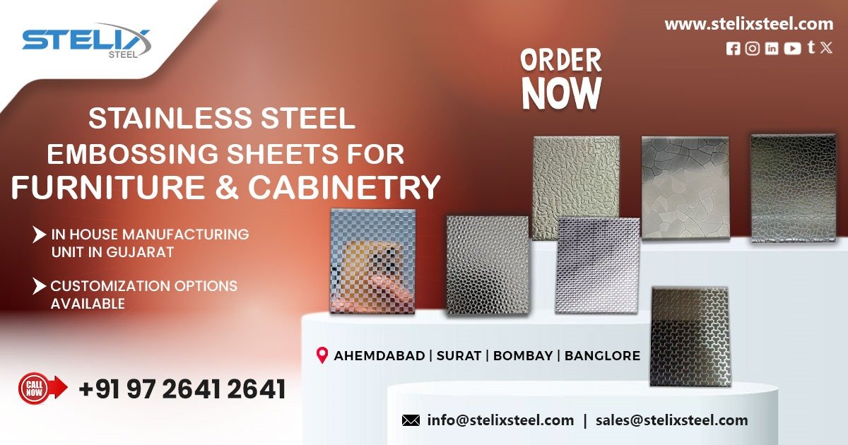 Stainless Steel Embossing Sheet for Furniture and Cabinetry