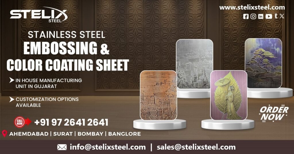 Stainless Steel Sheets with Embossing and Color Coating