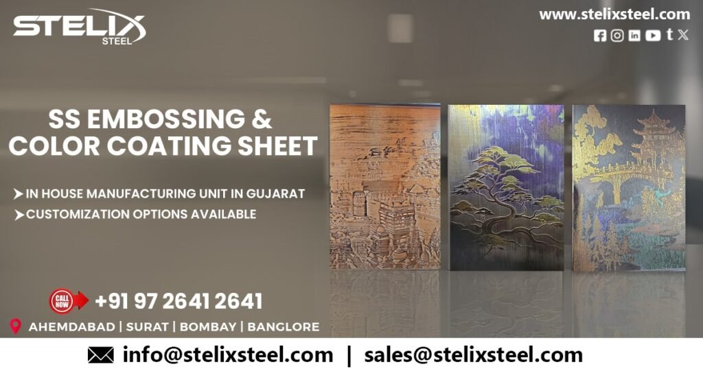 Embossing and Color Coating Stainless Steel Sheet