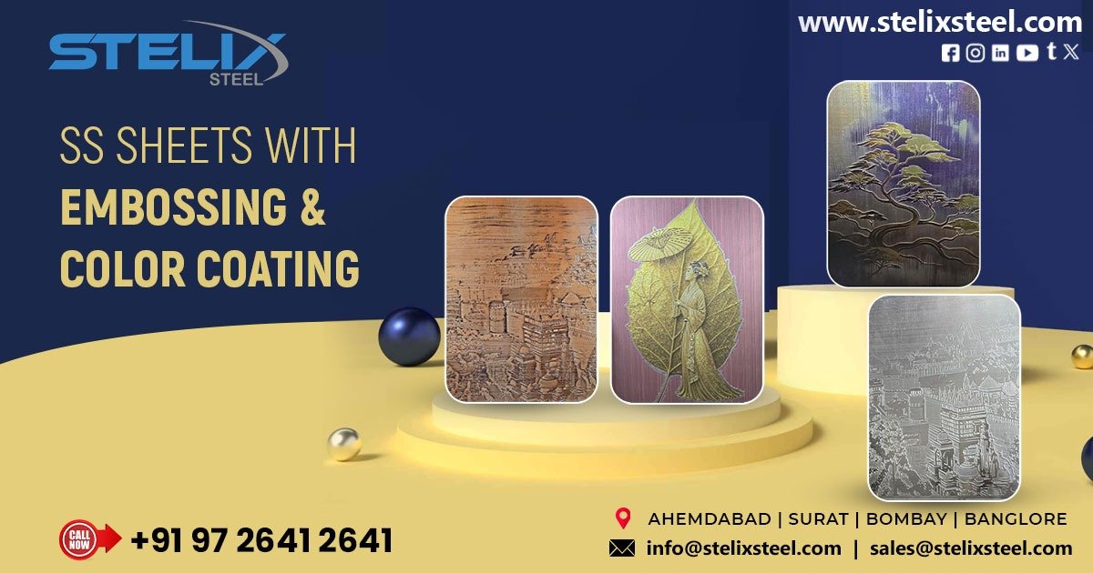 Premium SS Sheets with Embossing and Color Finish