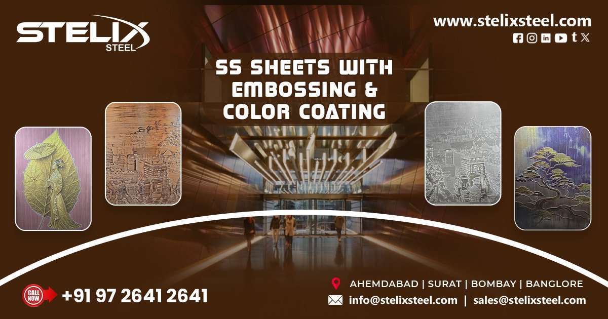 304 SS Sheets with Embossing and Color Coating