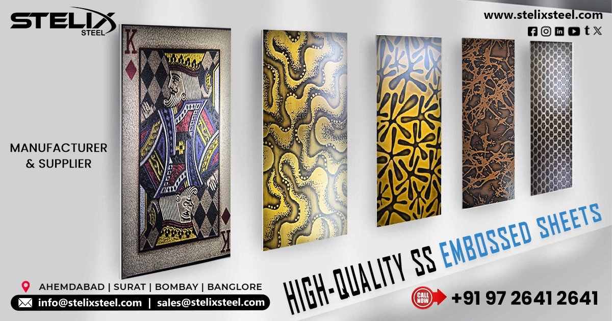 Mosaic Model Embossed Stainless Steel Sheet