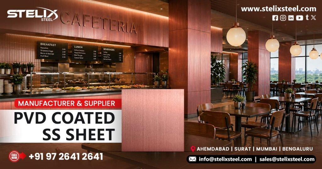 Premium PVD coated sheets for architectural and interior design, offering durable, scratch-resistant, stylish finishes for modern luxury applications.