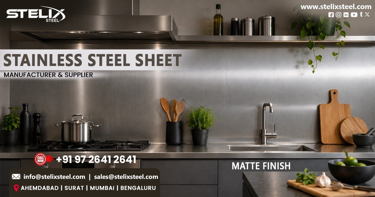 Supplier of 304 Stainless Steel Matte Finish Sheet
