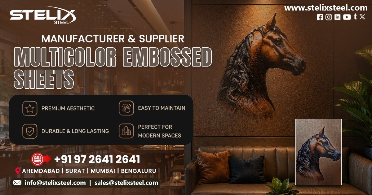 Premium Multicolor Embossed Steel Sheets Manufacturer and Supplier