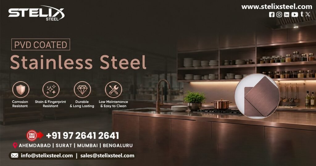 Manufacturer of Bronze PVD Coating Stainless Steel Sheet