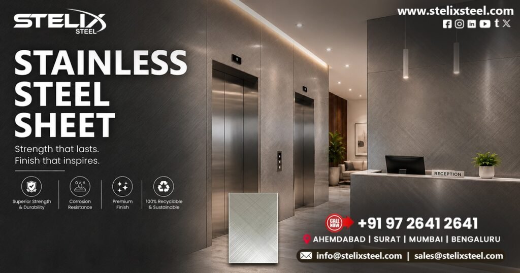 Cross Hairline Finish Stainless Steel Sheet in Hyderabad
