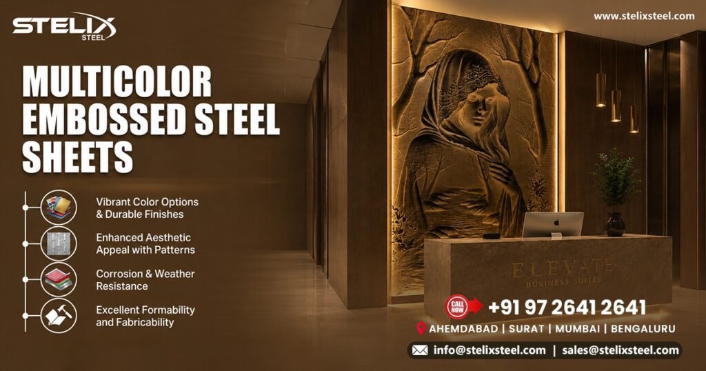 Multicolor Embossed Steel Sheets in Bhopal