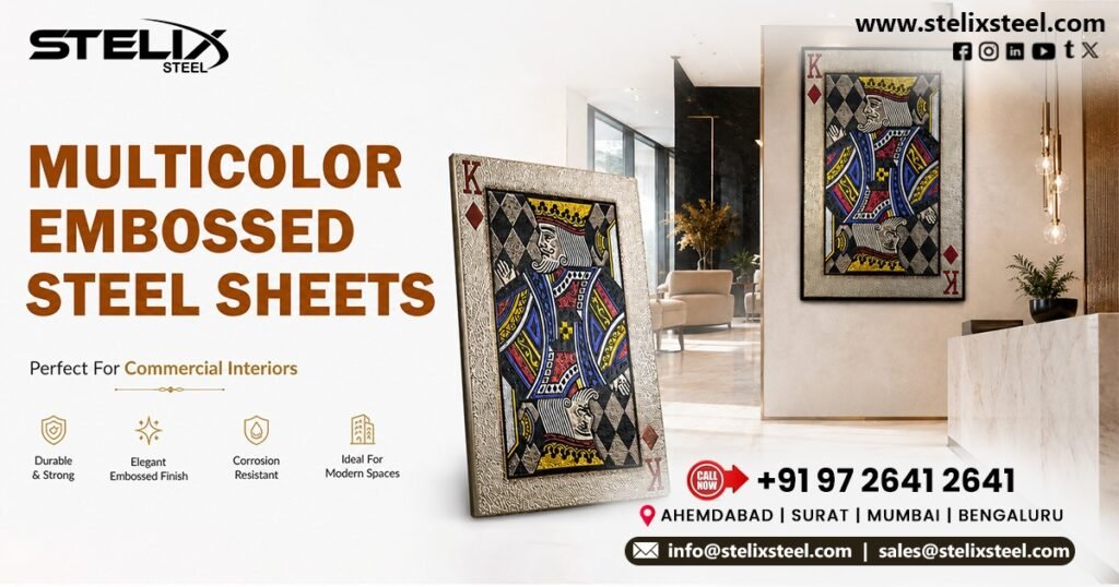 Multicolor Embossed Steel Sheets in Lucknow