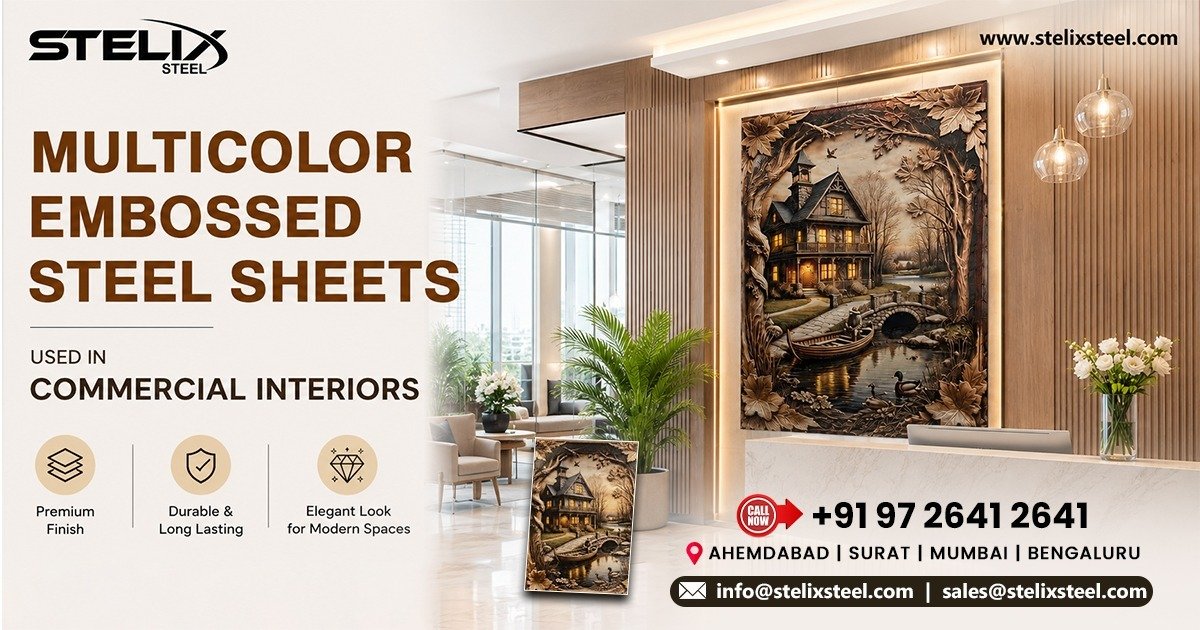 Multicolor Embossed Steel Sheets Supplier in Kochi