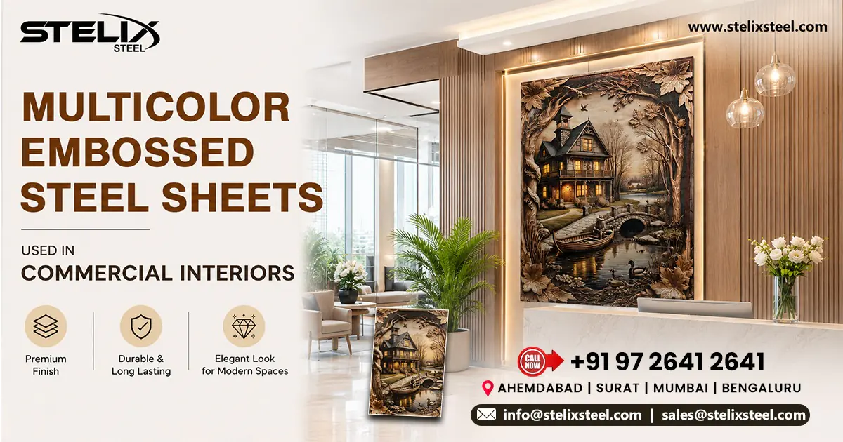 Multicolor Embossed Steel Sheets Supplier in Kochi