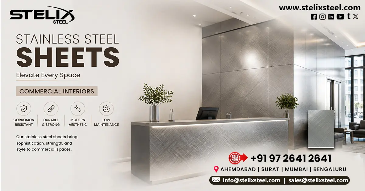 Cross Hairline Finish Stainless Steel Sheet in Bengaluru