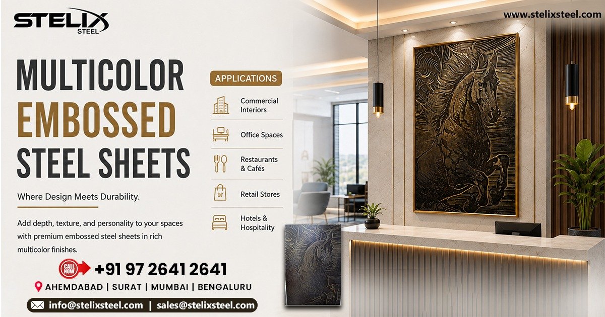 Multicolor Embossed Steel Sheets in Udaipur