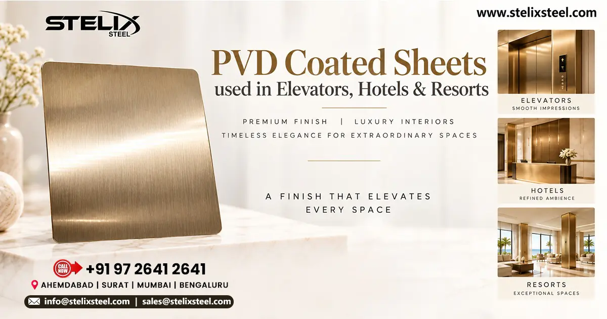 Manufacturer of PVD Coated Champagne Gold Stainless Steel Sheets