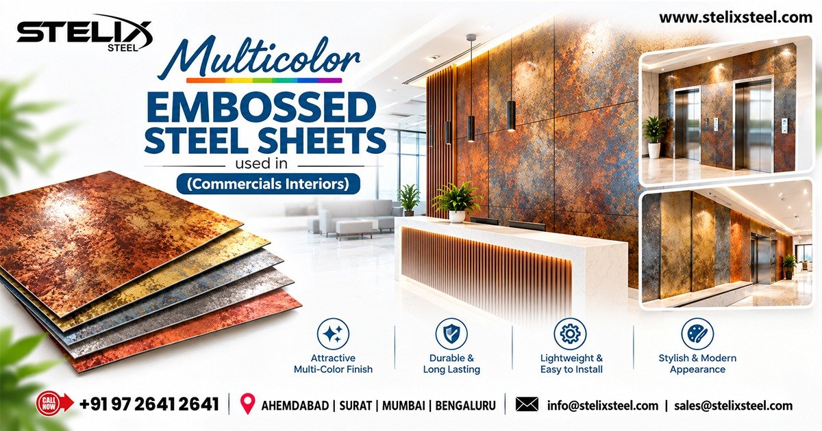 Multicolor Embossed Steel Sheets in Mysuru