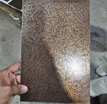 Stainless steel embossed multi color sheet